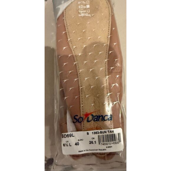 So Danca Womens Premium Leather Full Sole Dance Ballet Shoes Tan Size 40 NWT - Picture 5 of 8